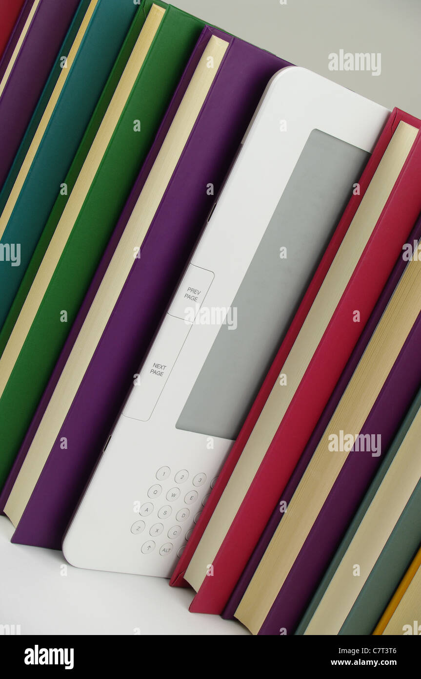e book with colour paper books Stock Photo Alamy