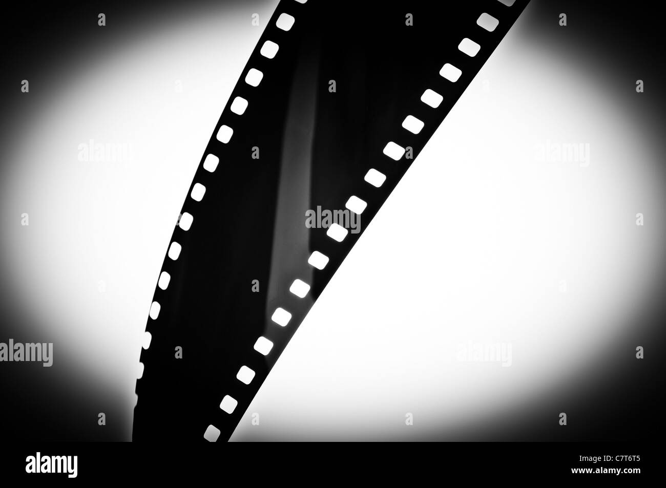 Abstract details of 35mm film strip on black background Stock Photo
