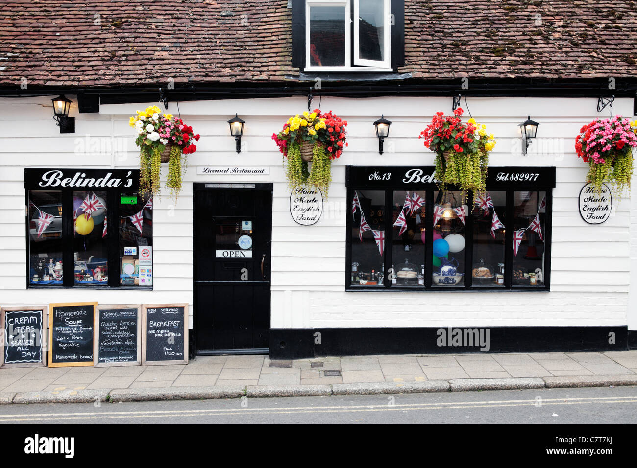 Restaurant Arundel Sussex Stock Photo