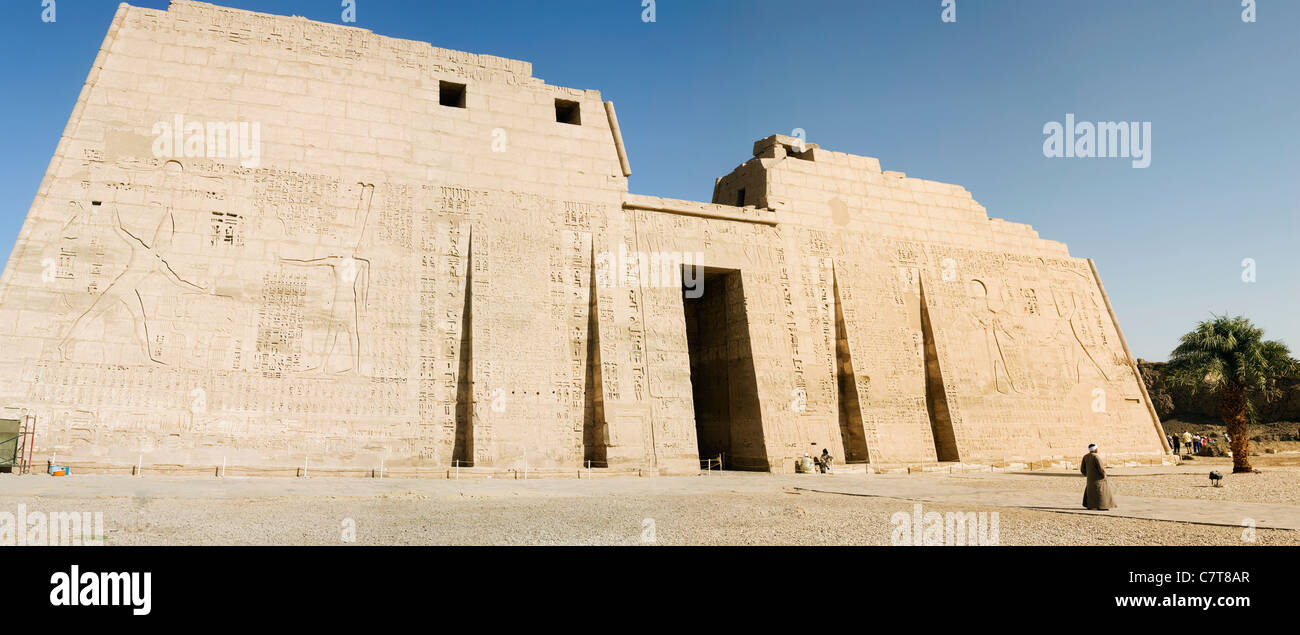 First Pylon at Medinet Habu, the Mortuary Temple of Ramses III on the ...