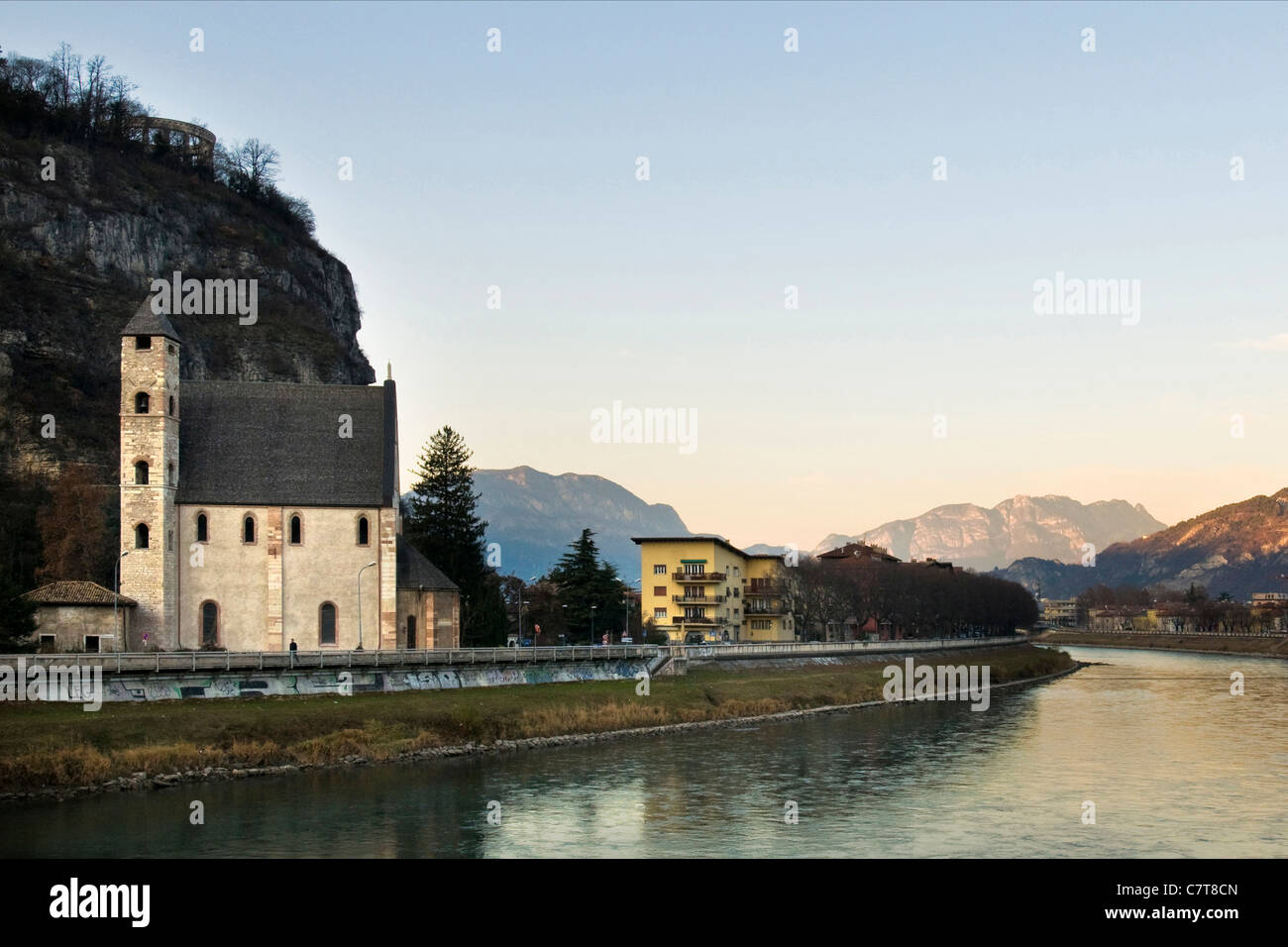 Italy, Trentino Alto Adige, Trento, Adige river Stock Photo