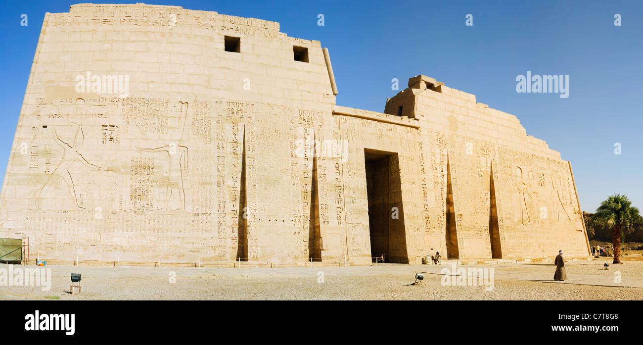 First Pylon at Medinet Habu, the Mortuary Temple of Ramses III on the ...