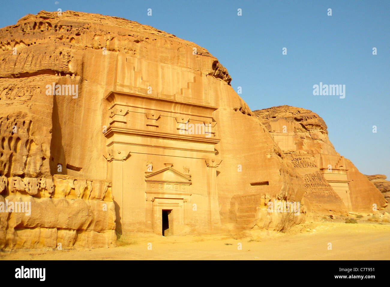 Saudi Arabia, Nabatean Tombs in Madain Saleh Stock Photo