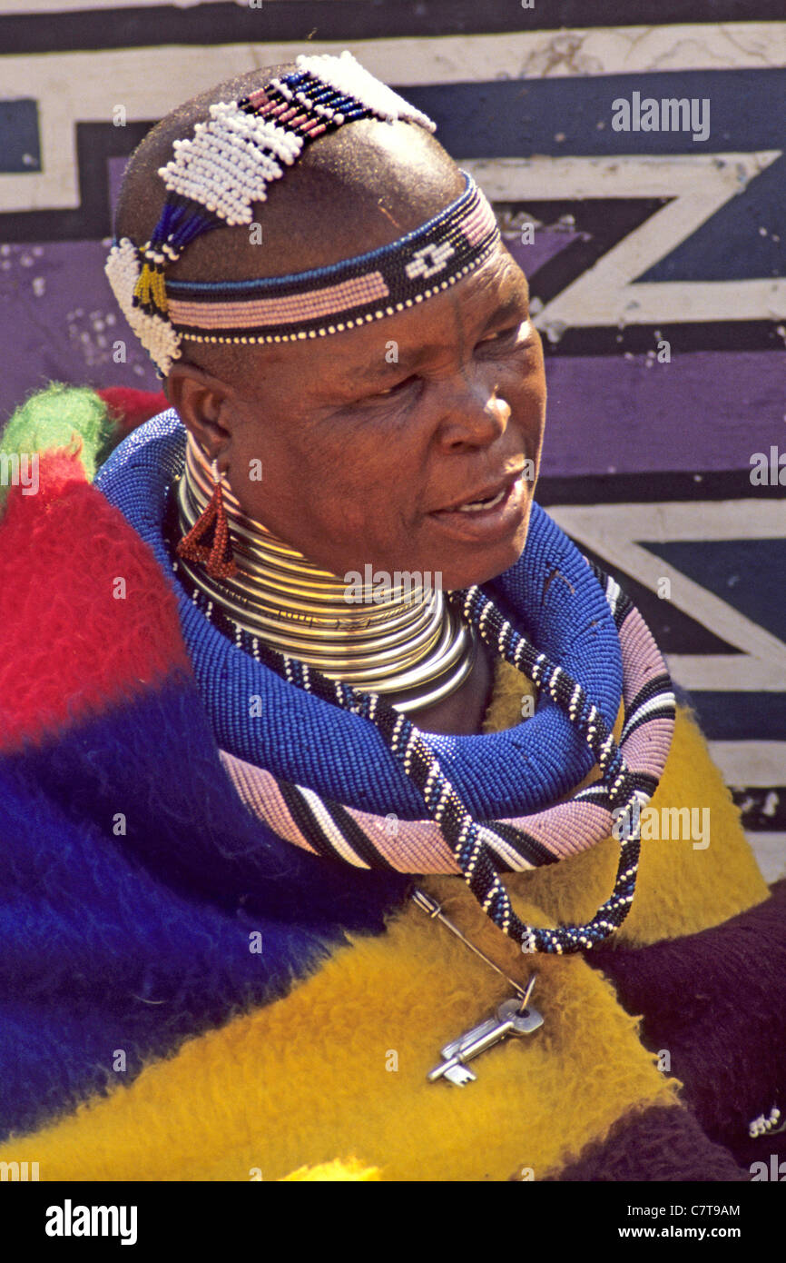 South Africa, Ndebele woman Stock Photo