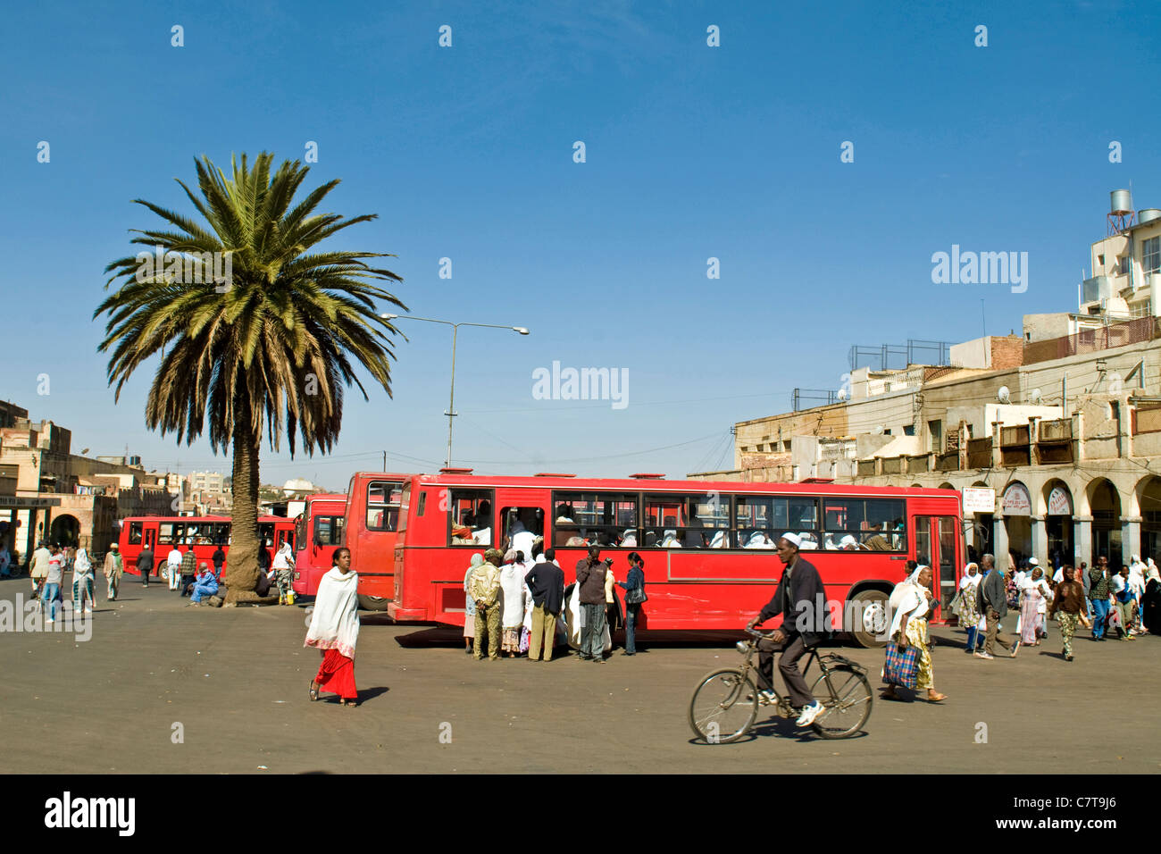 Africa, Eritrea, Asmara, street scene Stock Photo