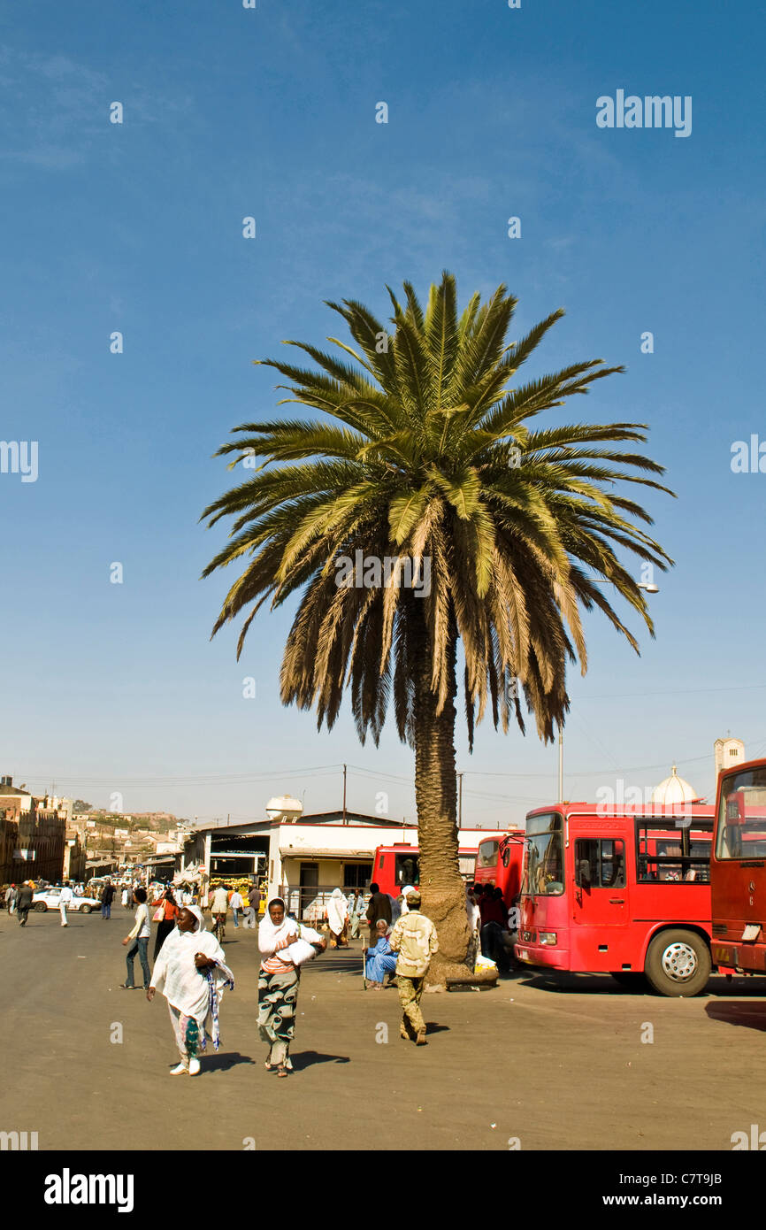 Africa, Eritrea, Asmara, street scene Stock Photo