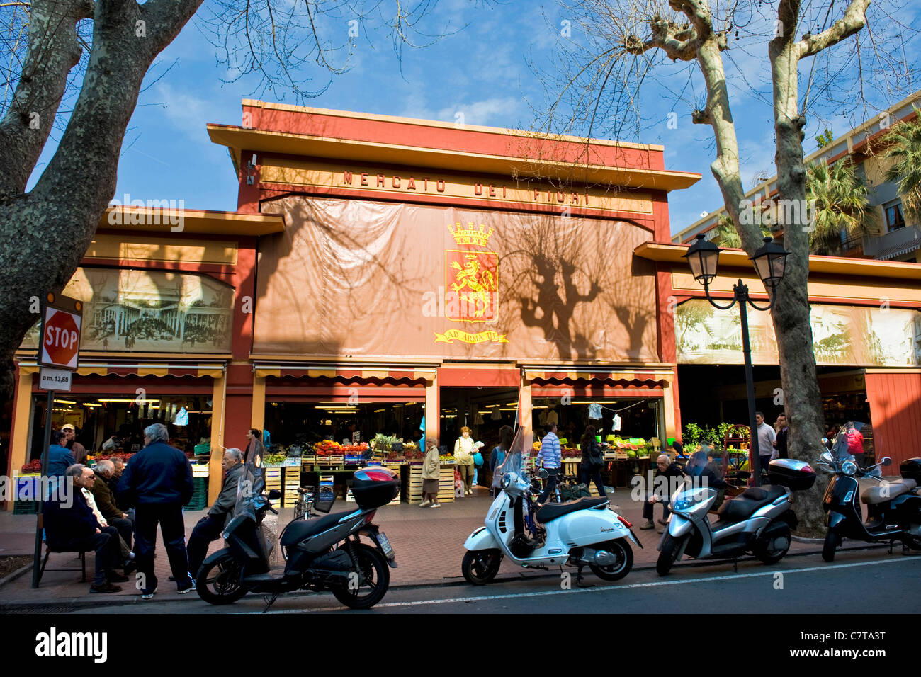 Italy, Liguria, Ventimiglia, Market Flowers Stock Photo Alamy