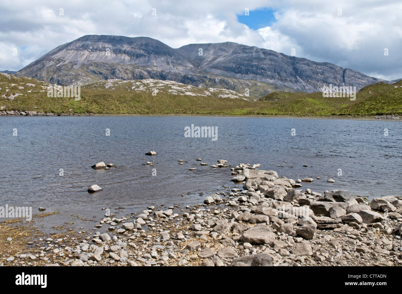 Loch Stack in the far northwest highlands of Scotland, with Arkle