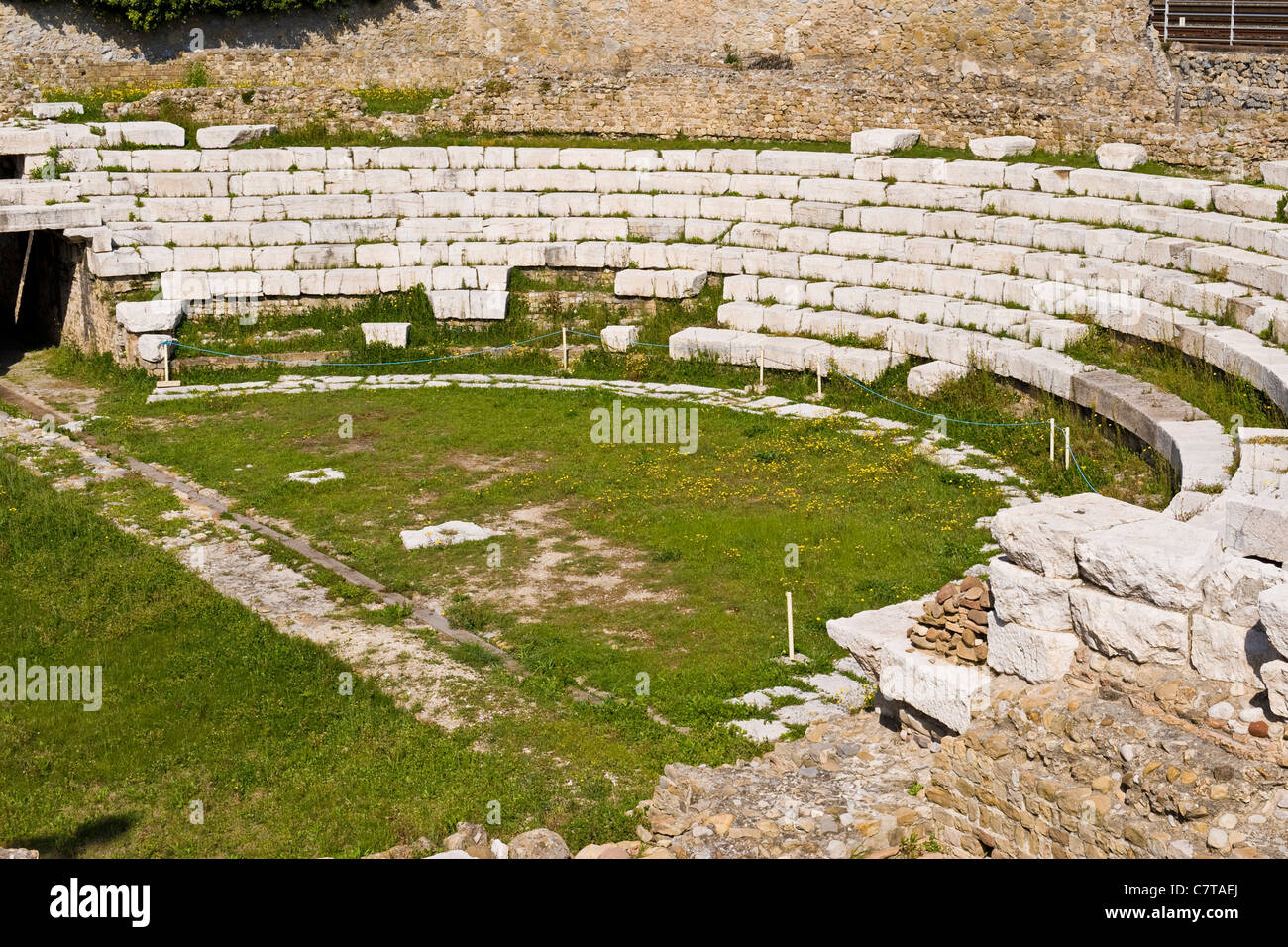 Italy, Liguria, Ventimiglia, Archaeological site, Roman colony Albium Intemelium Stock Photo