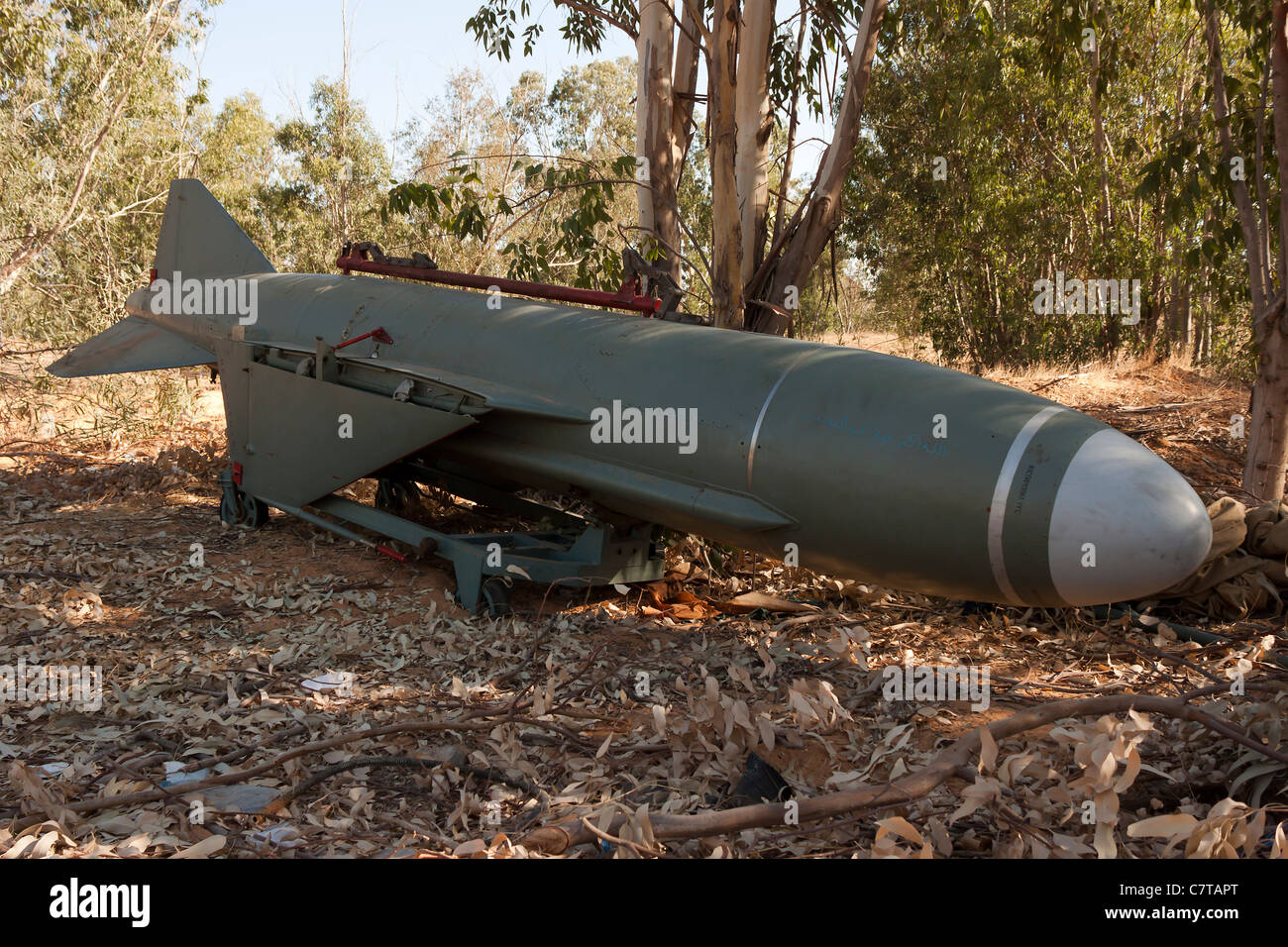 P 21 Styx  radar guided cruise missile used by Col Gaddafi conflict war civil Qaddafi weapon Stock Photo