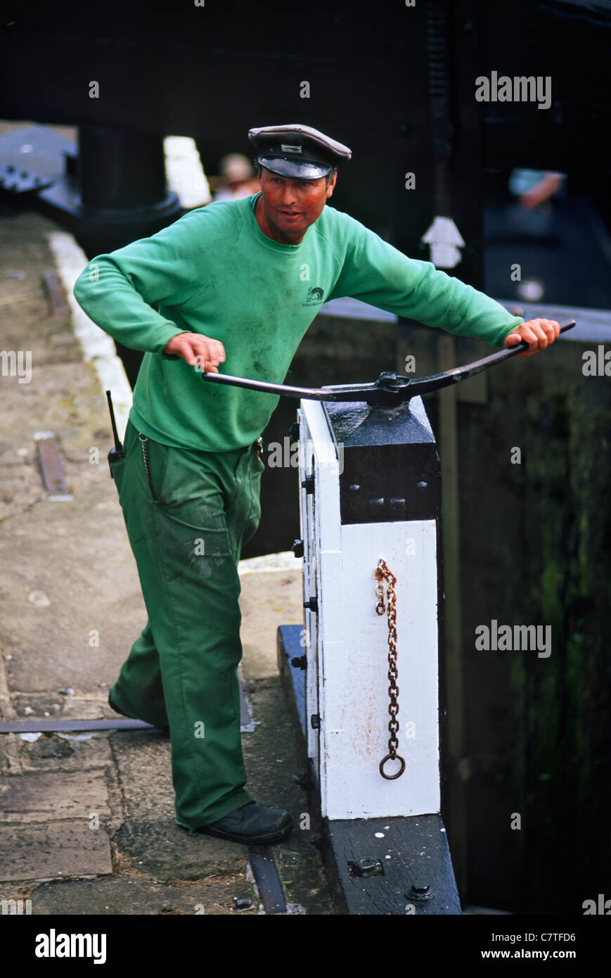 Lockkeeper, Bingley Five Rise Locks. Leeds and Liverpool Canal. West