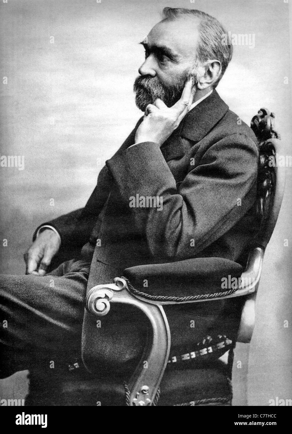ALFRED NOBEL (1833-1896) Swedish chemist and inventor of dynamite Stock Photo