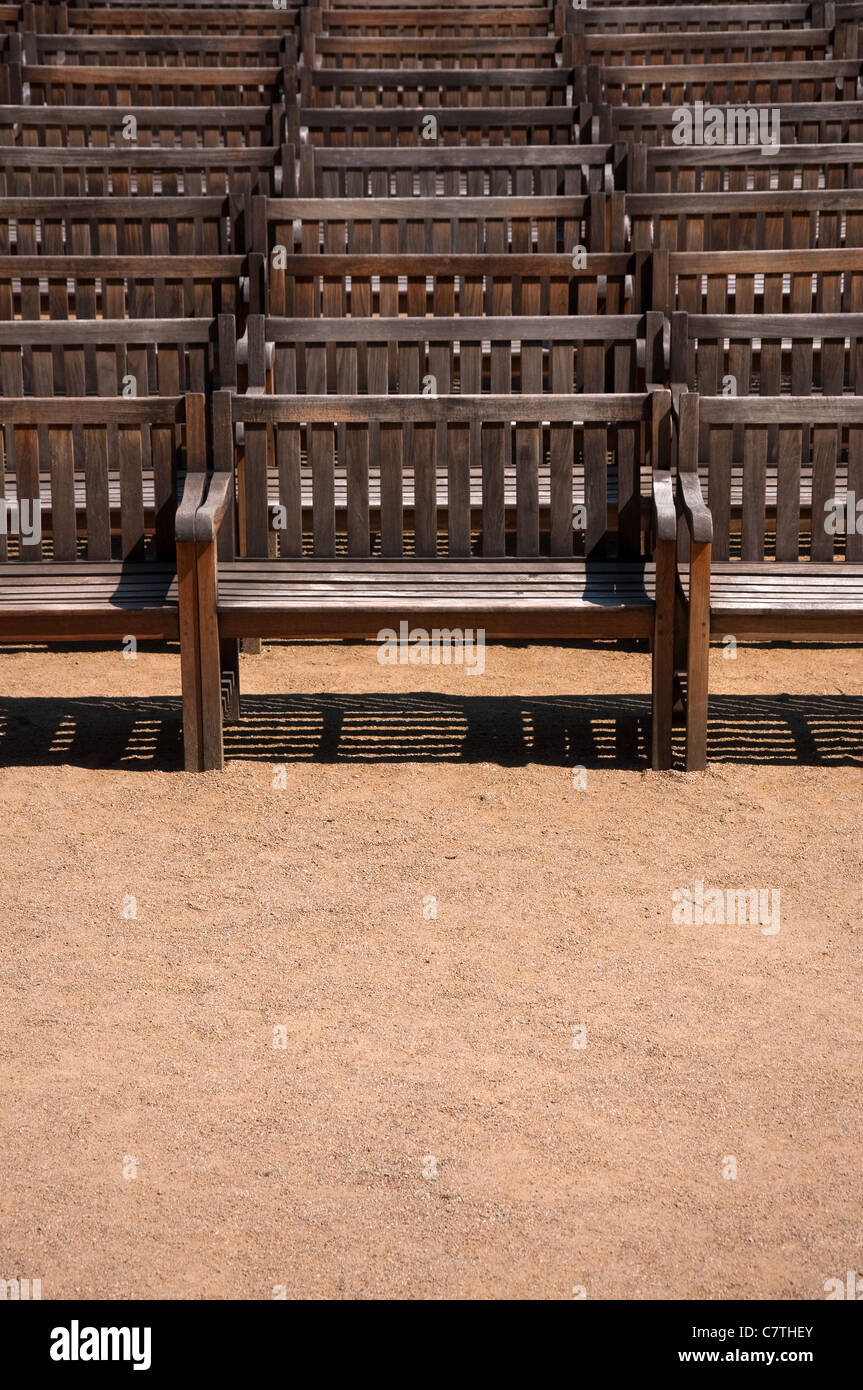 Old grungy wooden benches in the park Stock Photo - Alamy