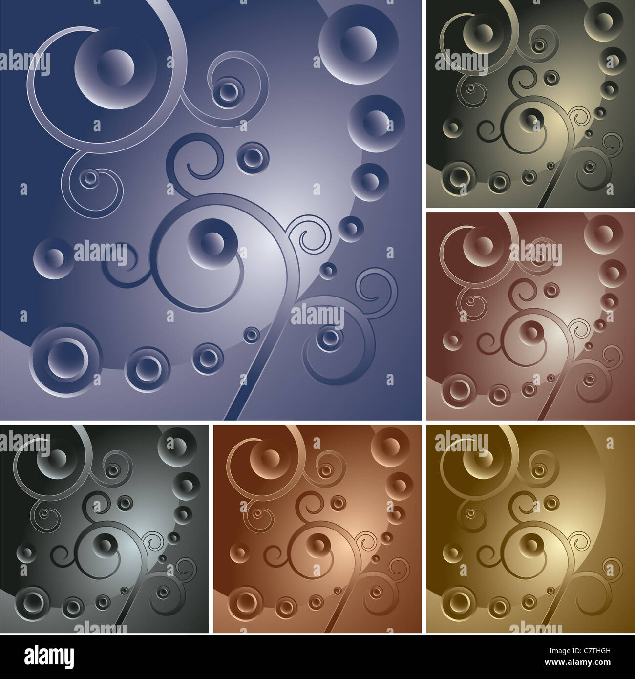 set of abstract curly backgrounds Stock Photo - Alamy