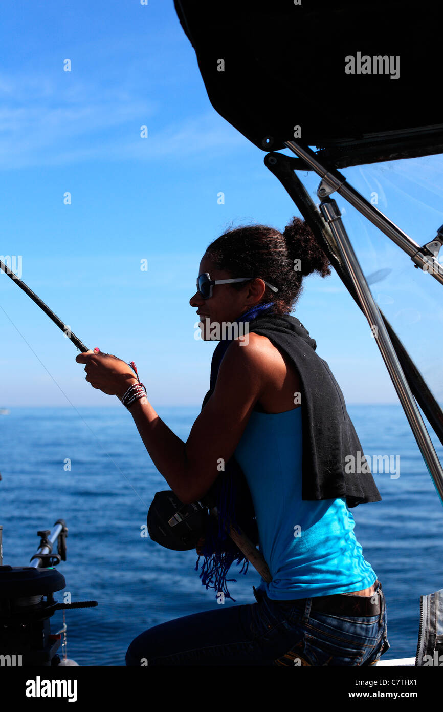Women halibut fishing hi-res stock photography and images - Alamy