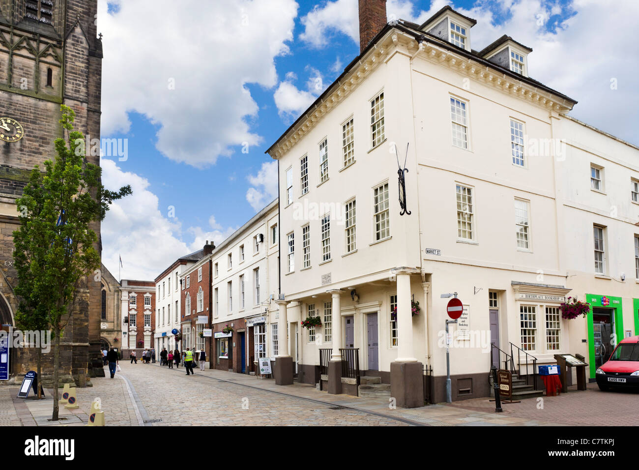 The Samuel Johnson Birthplace Museum in Market Square, Lichfield, Staffordshire, England, UK Stock Photo