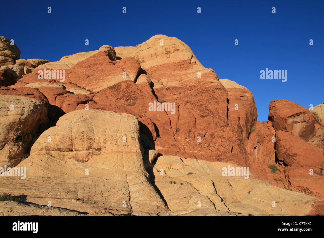 red rock cliffs at red rocks national conservation area, Nevada Stock Photo