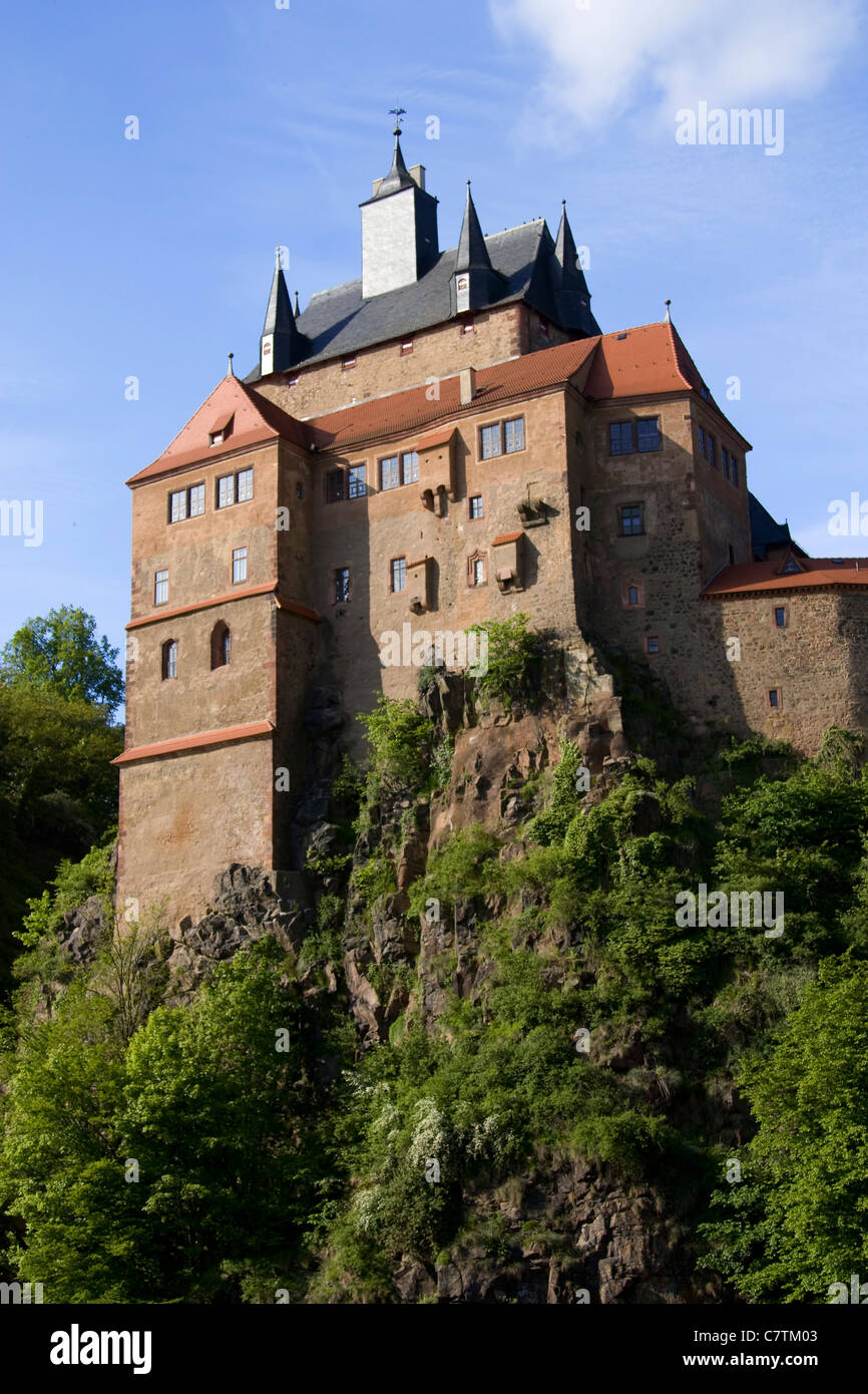 The Kriebstein Castle is situated on a rock close to the river Zschopau in Saxony, Germany. Stock Photo
