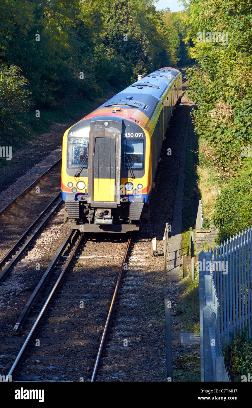 Class 450 train on the South Western mainline (LondonBournemouth) just south of Winchester Class 450 train on the South Western mainline (LondonBournemouth) just south of Winchester