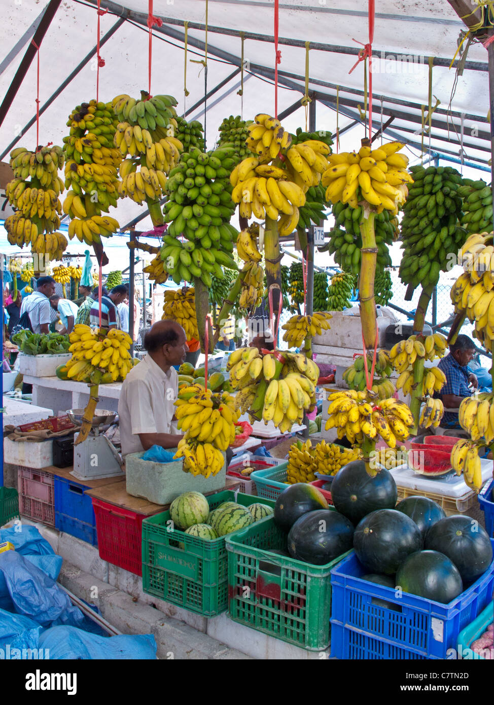 Fresh fruit market in Male, Maldives Stock Photo