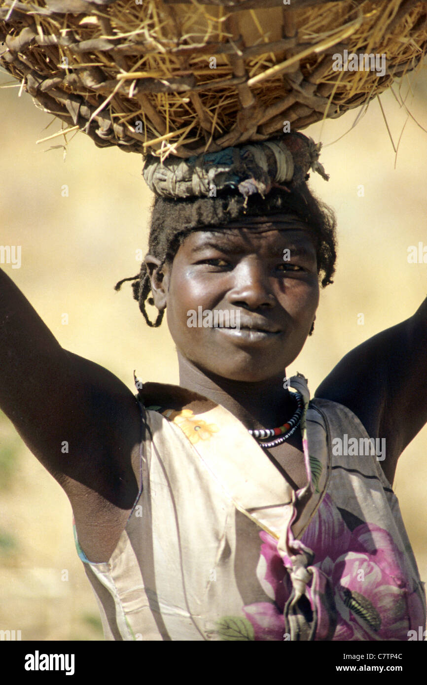 Africa, Sudan, Nubia, young woman Stock Photo