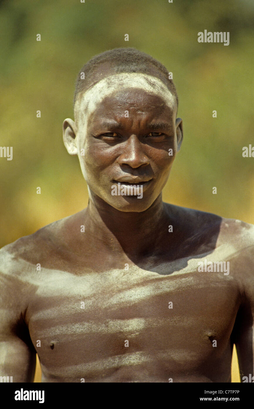 Young man with scarification on his face, Chad Stock Photo - Alamy