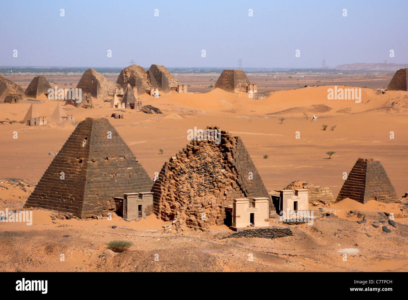 Africa, Sudan, Nubia, Meroe, the ruins Stock Photo