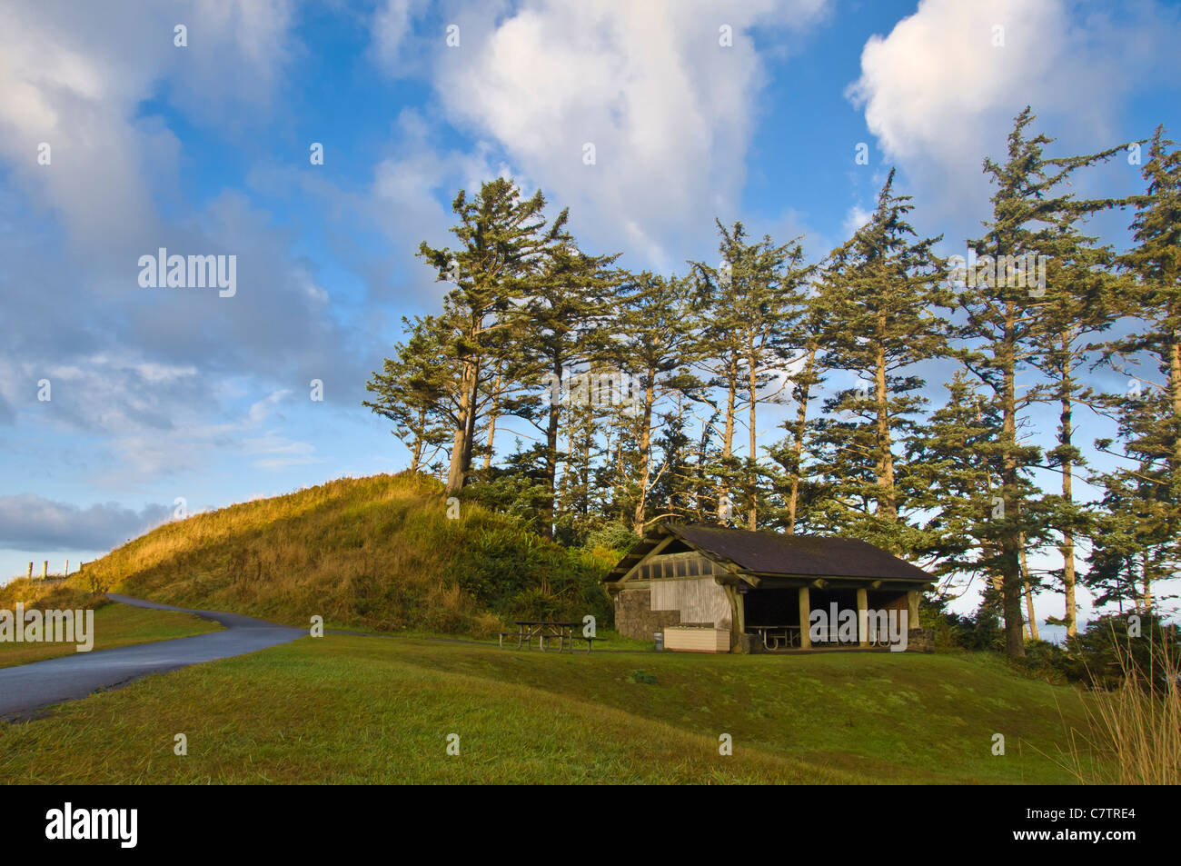 Ecola State Park has both a bounty of beautiful beaches and is rich in history as well. Oregon. USA  American West Coast. Stock Photo