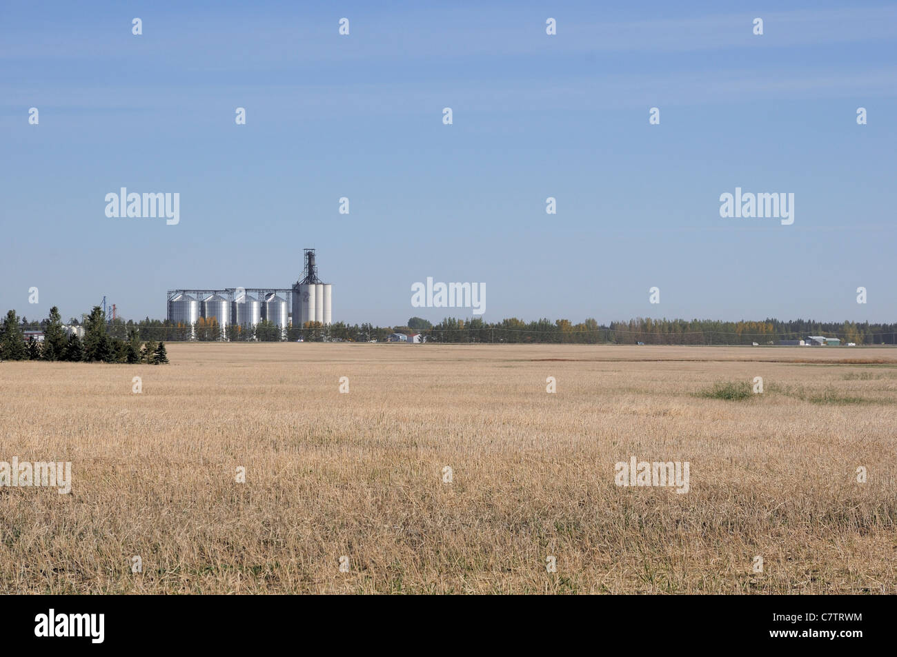Landscape of the Canadian prairies of North America, Saskatchewan Canada. Stock Photo