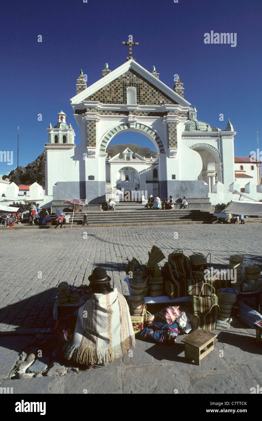 Bolivia, Copacabana, Virgen de la Candelaria cathedral Stock Photo