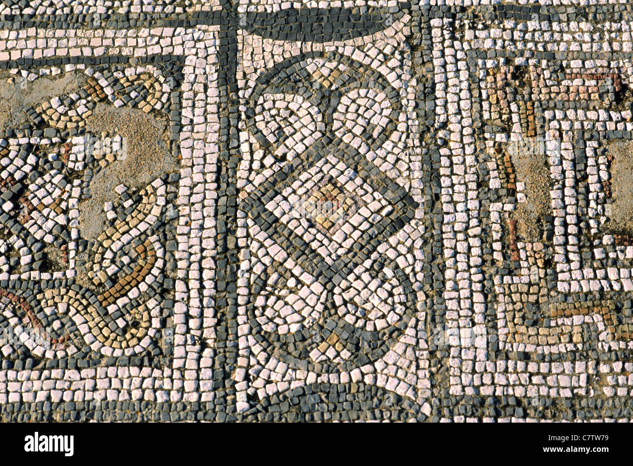 Sardinia, Nora, ancient sites, mosaics Stock Photo