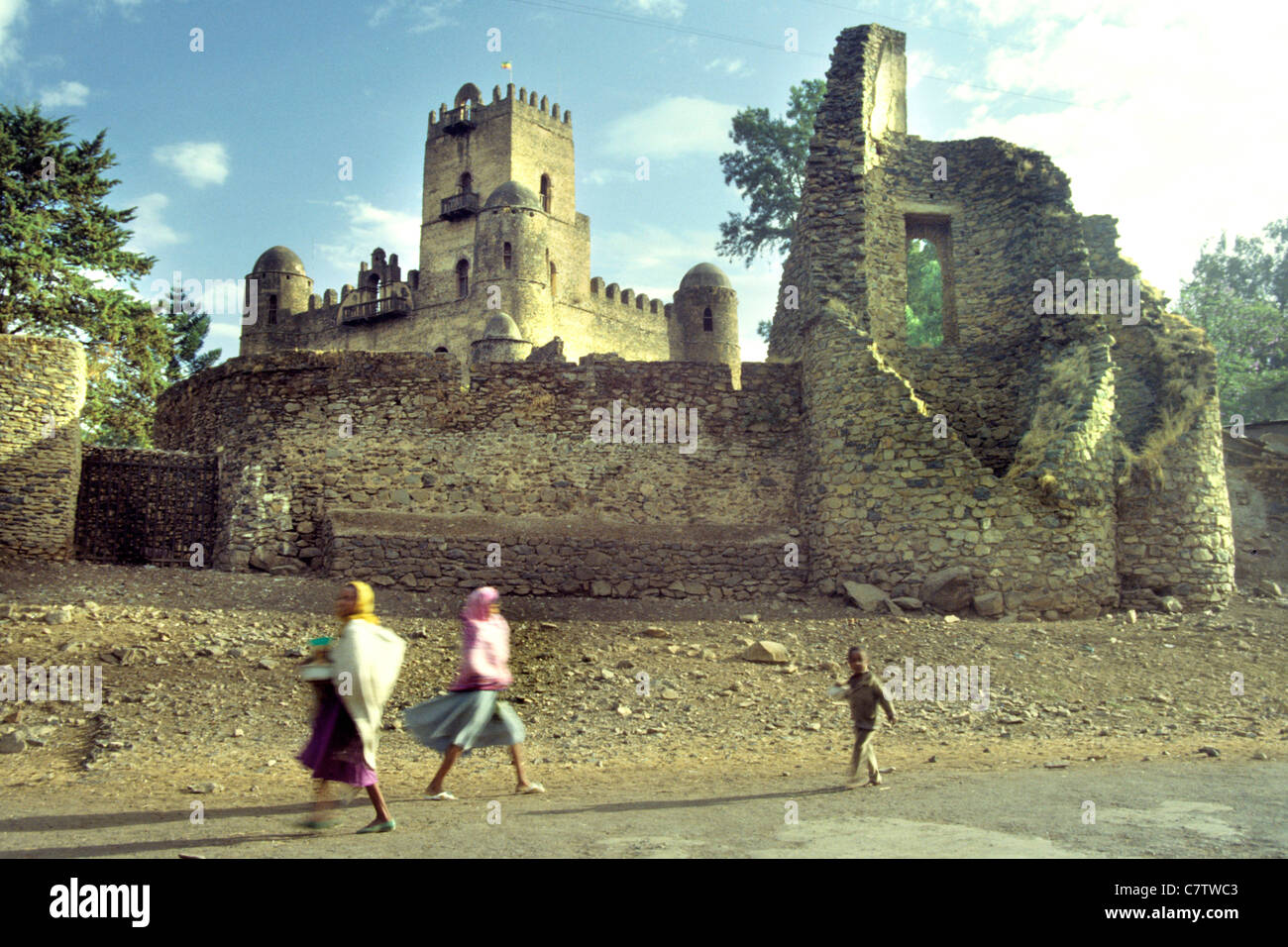 Ethiopia, Gondar Castle Complex Stock Photo
