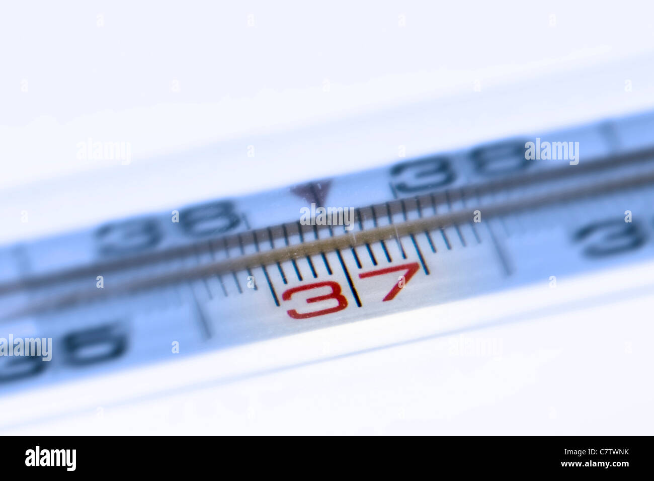 Close Up Of Thermometer Stock Photo