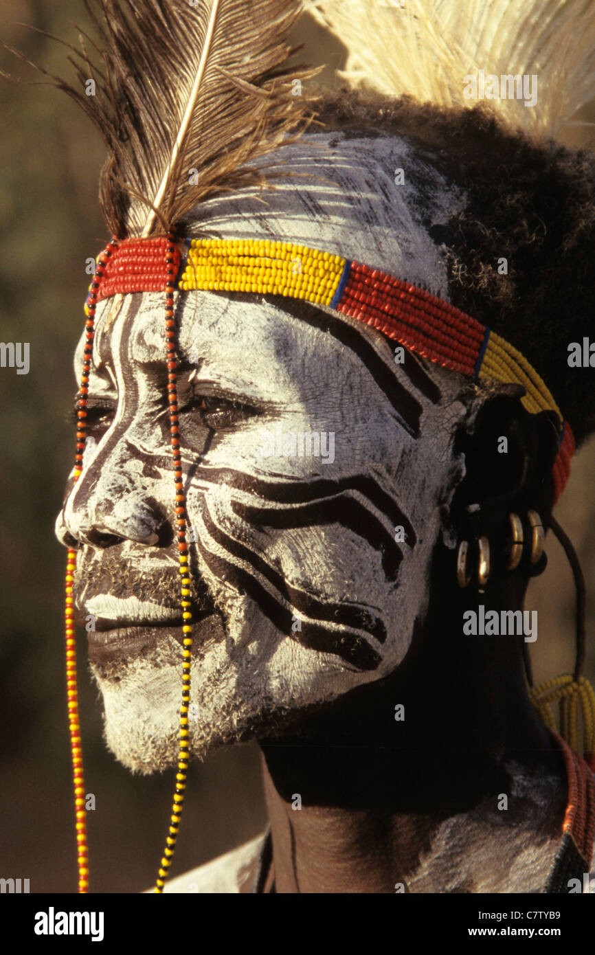 Karo tribe body paint black hi-res stock photography and images - Alamy