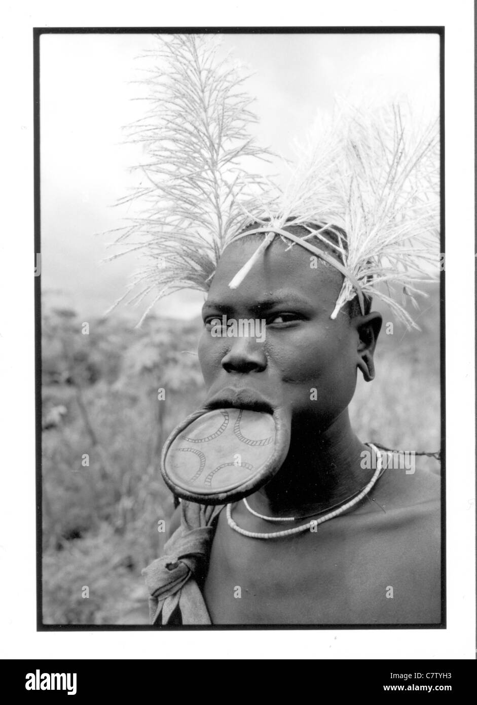 Ethiopia , South Omo, Mago National Park, Mursi Woman Stock Photo