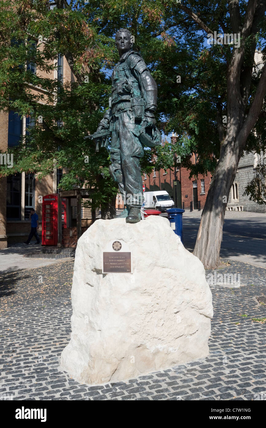 Memorial statue in Windsor, Berkshire commemorating the Irish Guards, England, UK Stock Photo