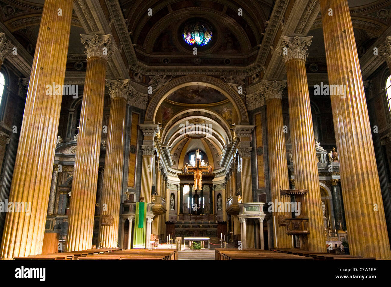 Italy,Piedmont, Novara, the Duomo interior Stock Photo