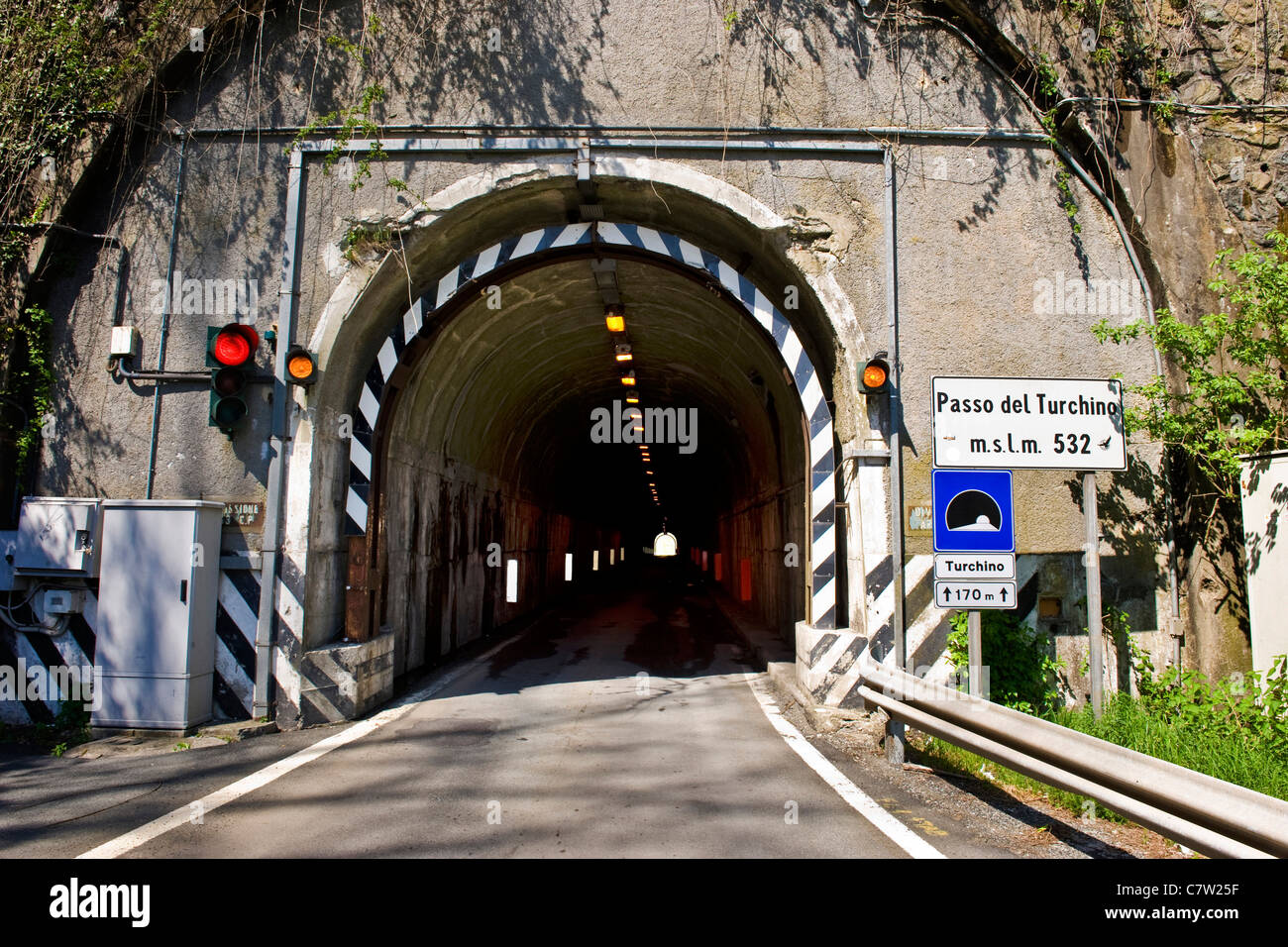 Italy, Liguria, Passo del Turchino tunnel Stock Photo