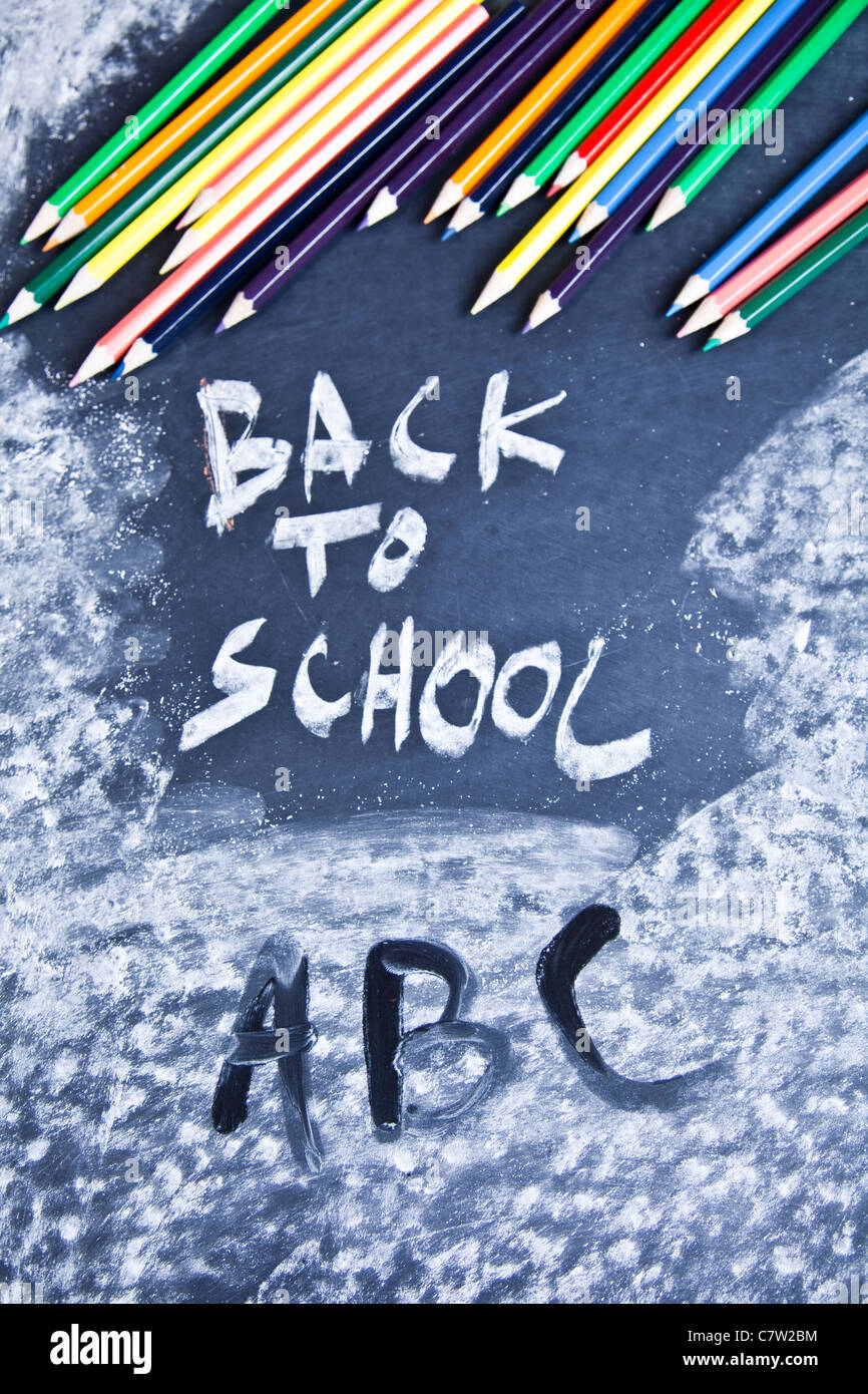 Chalkboard at school Stock Photo Alamy