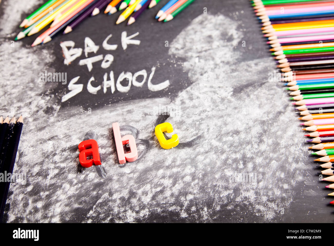 Chalkboard at school Stock Photo Alamy