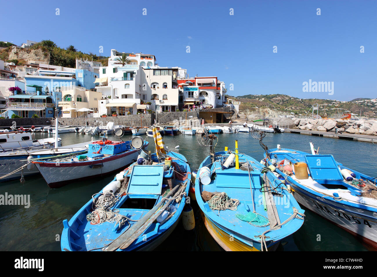 Italy, Campania, Ischia island, Sant' Angelo village, the harbour Stock Photo