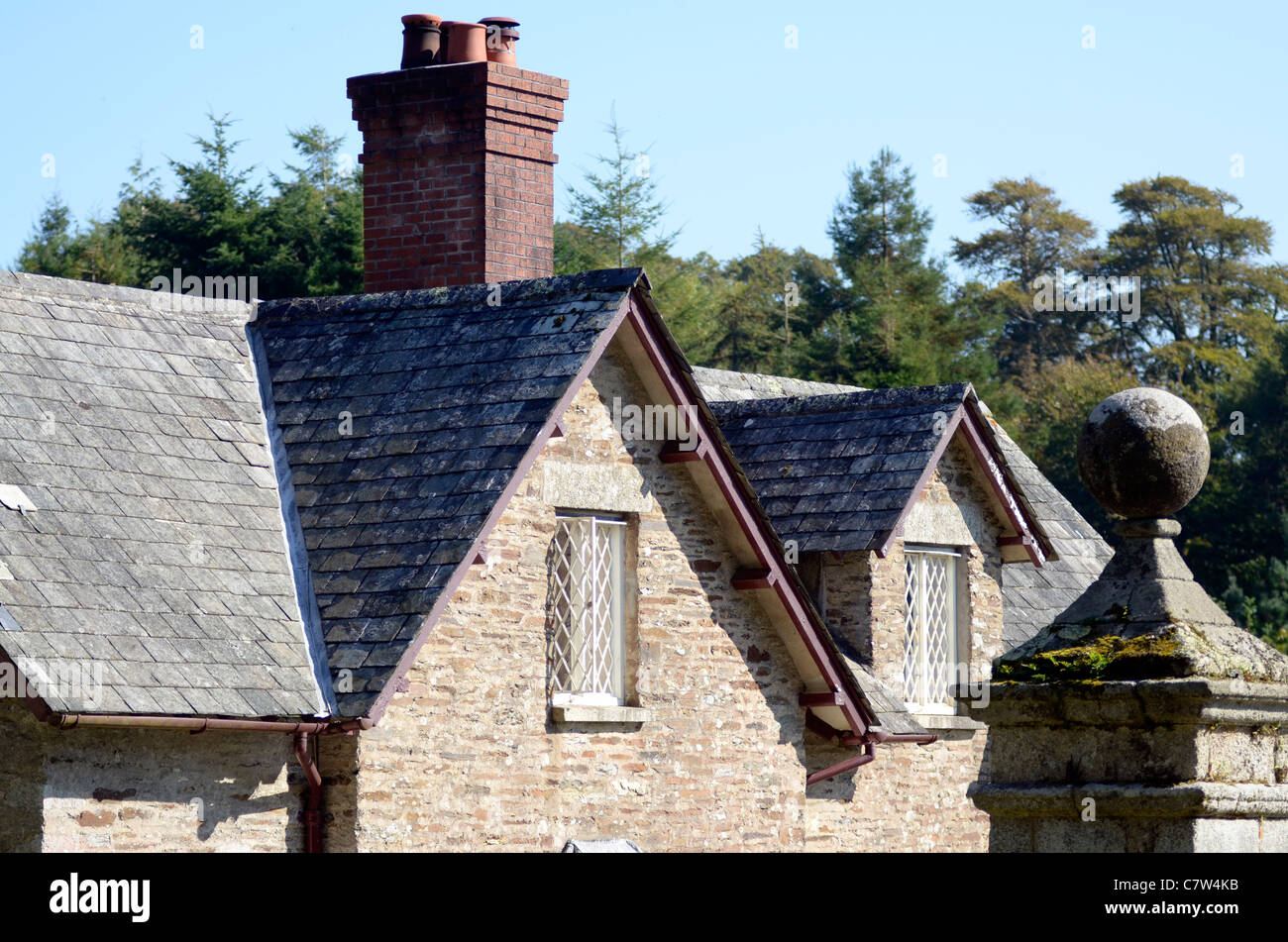 Tregothnan Estate properties Cornwall Uk Stock Photo Alamy