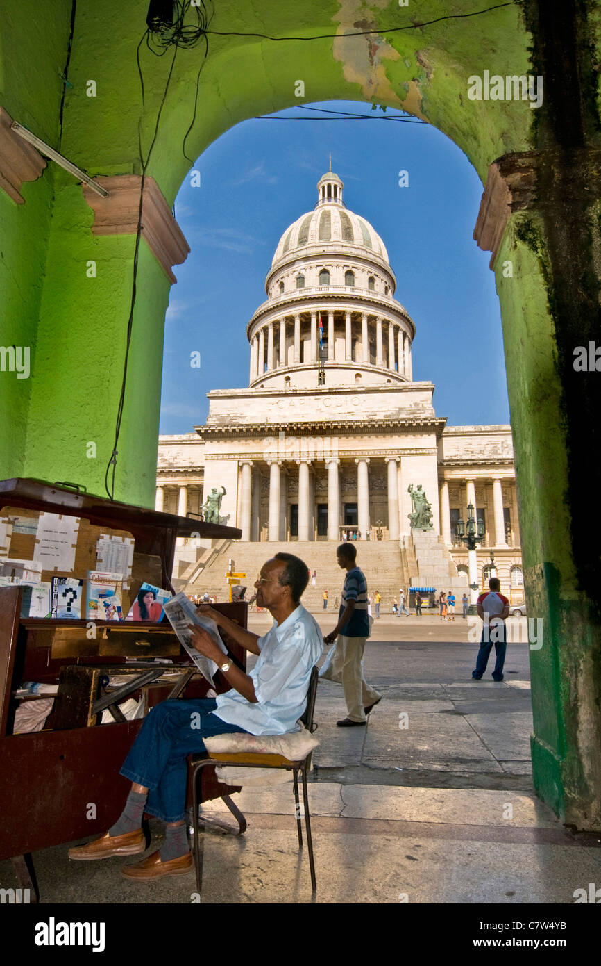 Cuba, the Havana Capitol Stock Photo