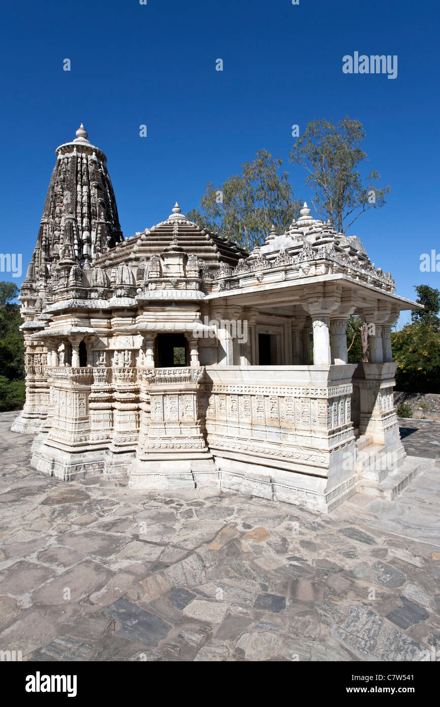 Hindu Sum Temple. Ranakpur. Near Udaipur. Rajasthan. India Stock Photo