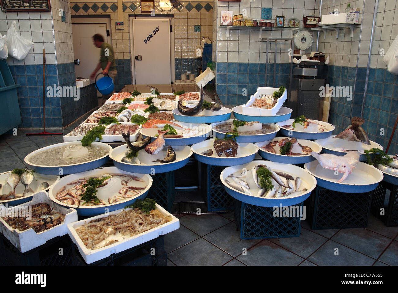 Italy,Campania, Torre del Greco, fish market Stock Photo Alamy