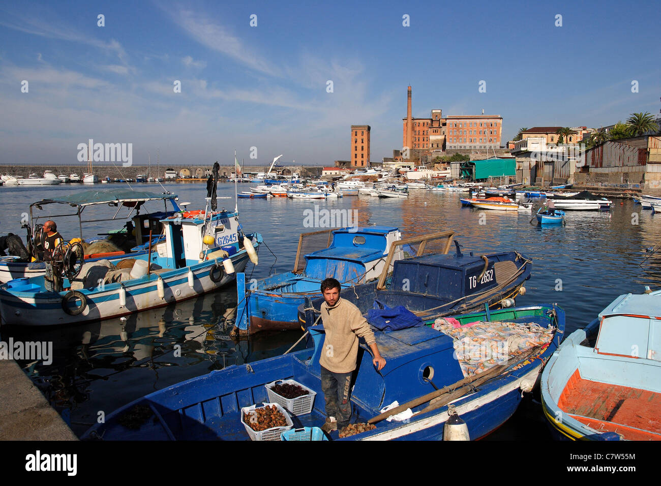 Italy, Campania, Torre del Greco, the harbour Stock Photo