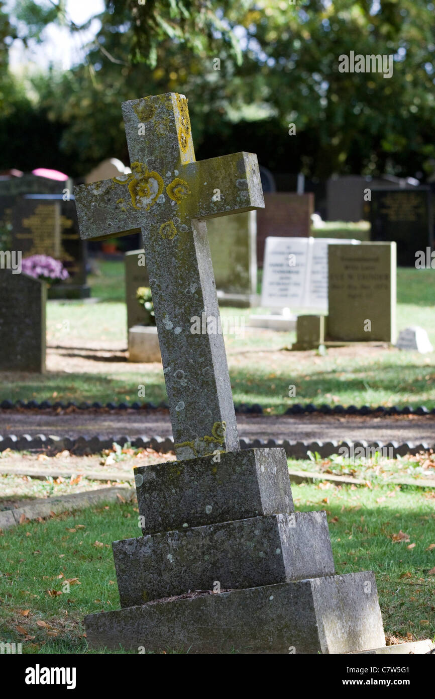 Stone Gravestones in a graveyard Stock Photo Alamy