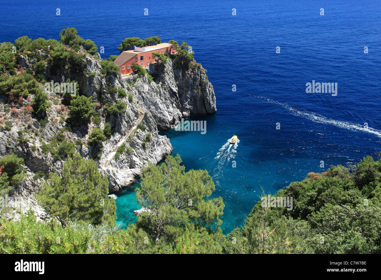 Italy, Campania, Capri, Villa Malaparte Stock Photo