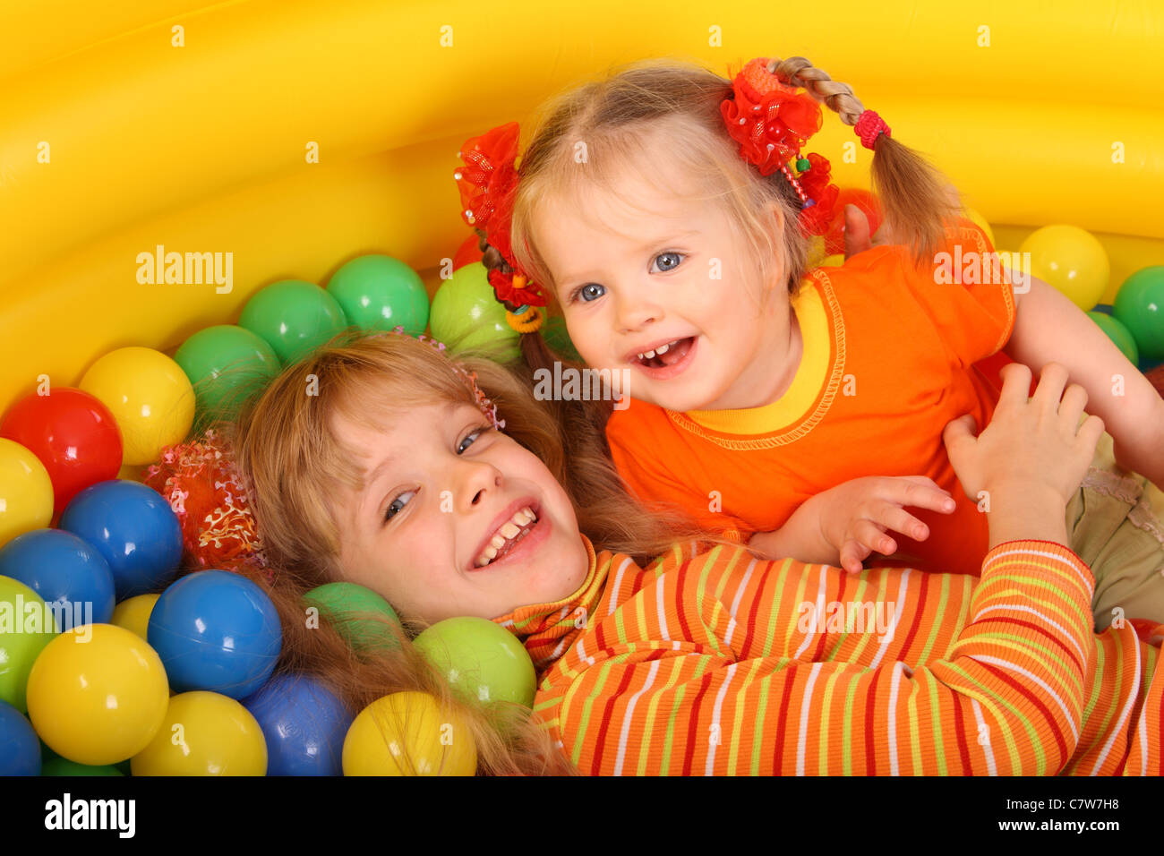 Children play ball in schoolyard hi-res stock photography and images ...