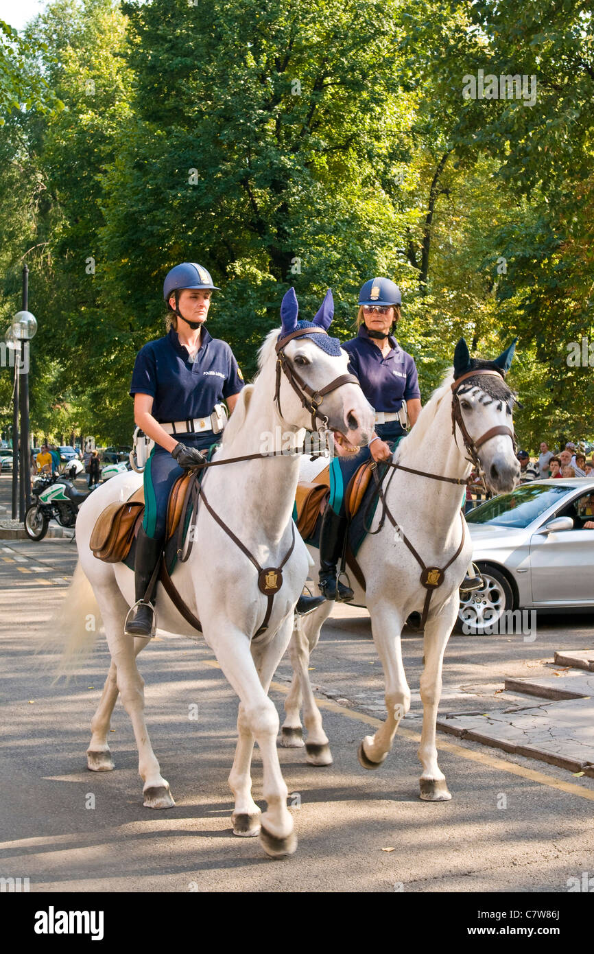 Italy, Lombardy, Milan, mounted police Stock Photo